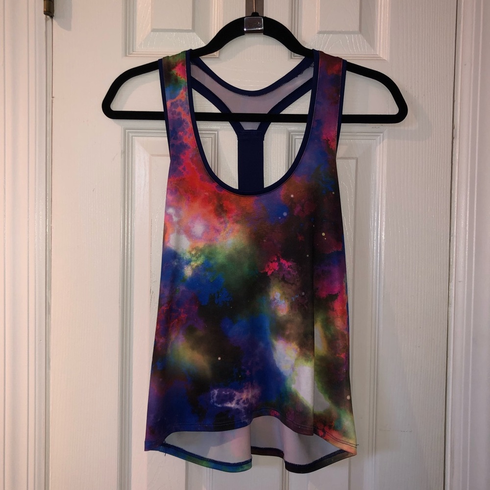 Galaxy Print Racerback Top